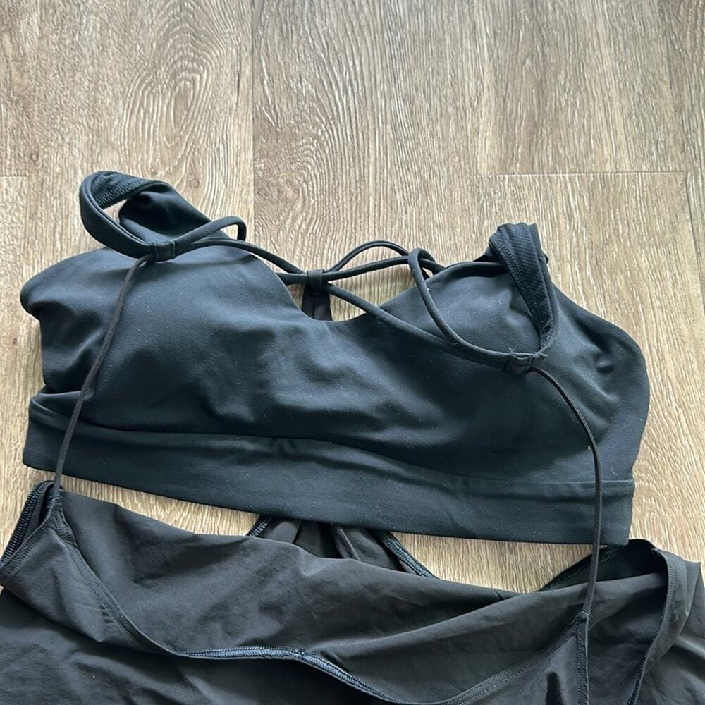 Athleta‎ Solace Support Tank Top Black Size Large Athletic Workout - Picture 3 of 4